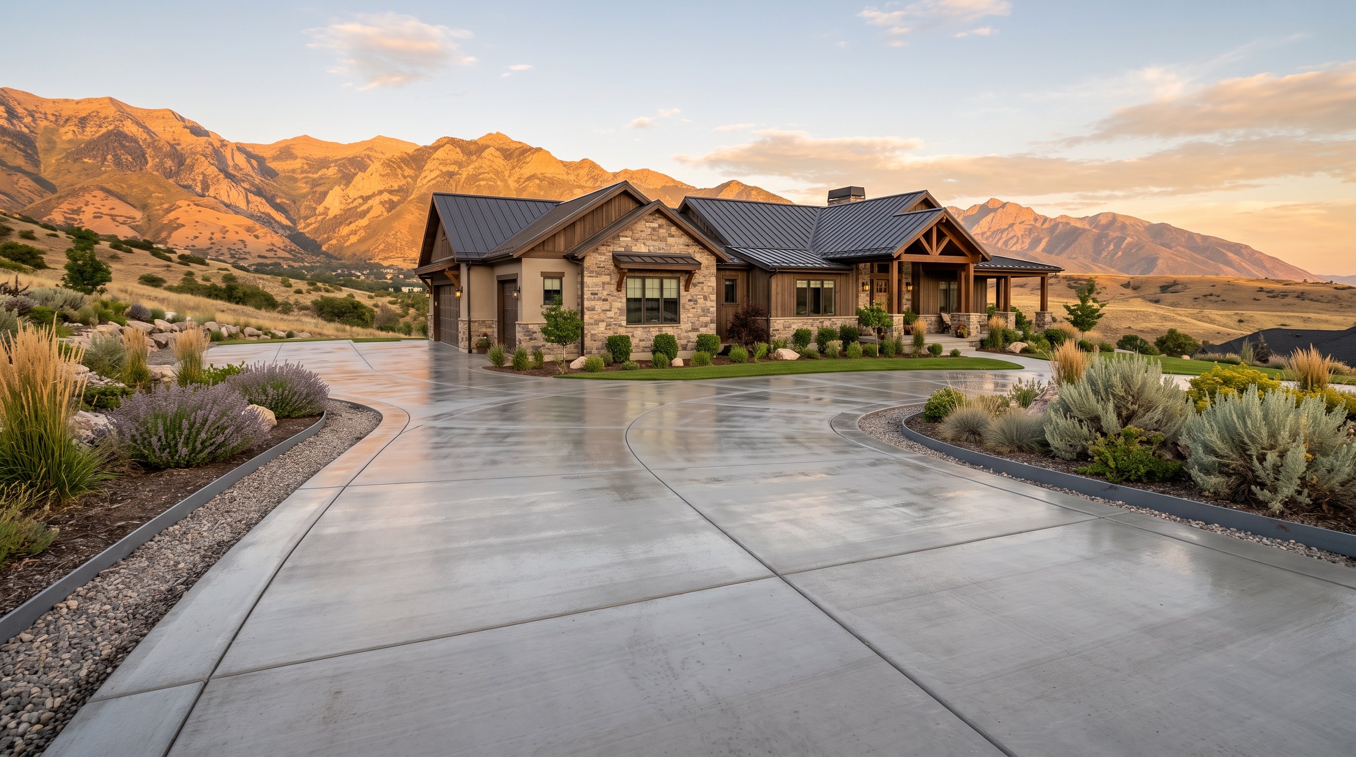Hero image — the business's best finished work, golden hour